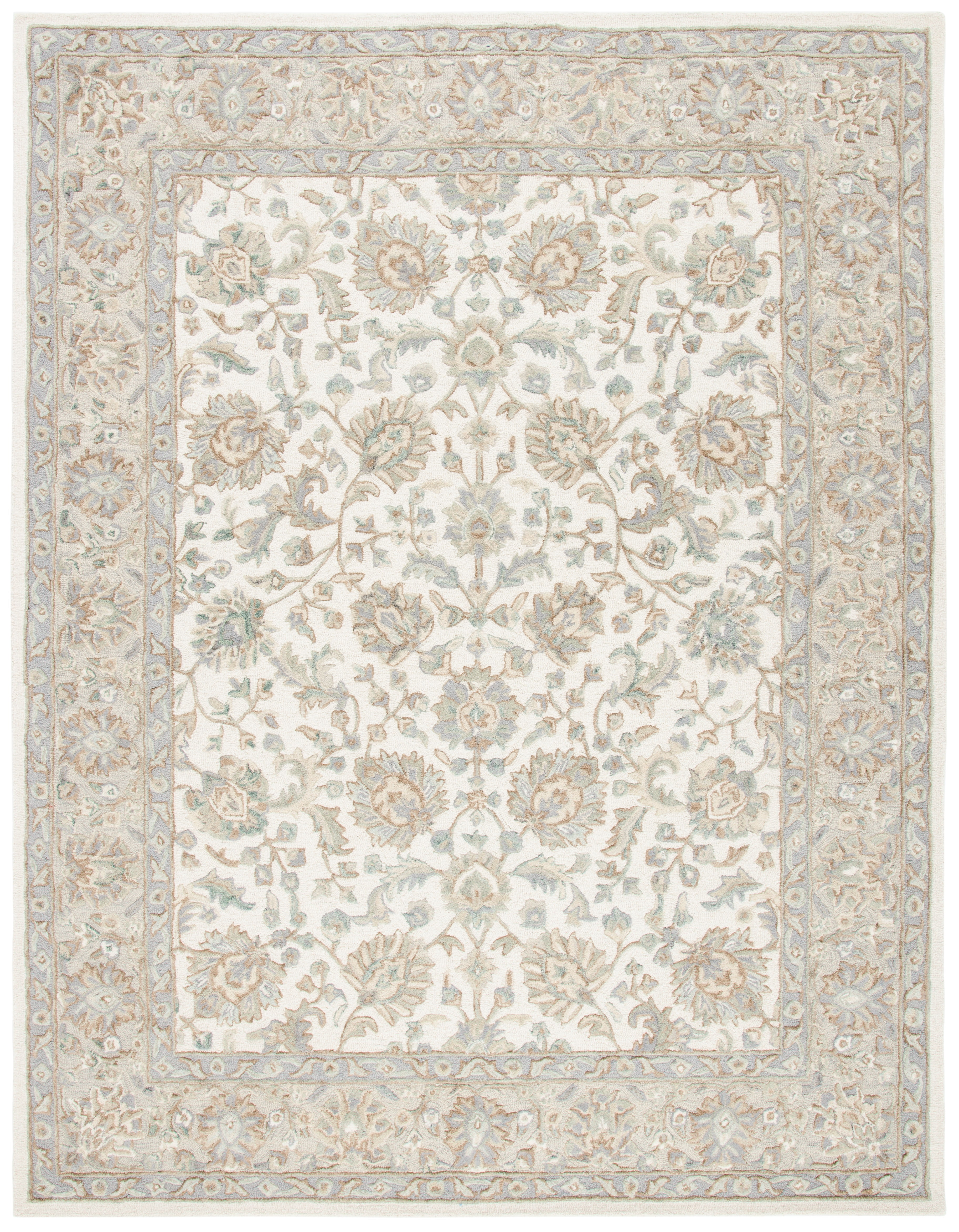 Hand-Tufted Elegance 54'' Gray Wool Area Rug