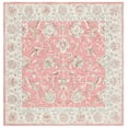 thumbnail image 1 of SAFAVIEH Glamour Pierce Bordered Wool Area Rug, Pink/Beige, 6' x 6' Square, 1 of 8