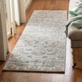 thumbnail image 1 of SAFAVIEH Glamour Pierce Floral Bordered Wool Runner Rug, Light Blue/Ivory, 2'3" x 8', 1 of 9