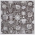 thumbnail image 1 of SAFAVIEH Glamour Quinten Floral Area Rug, Dark Brown/Ivory, 6' x 6' Square, 1 of 8
