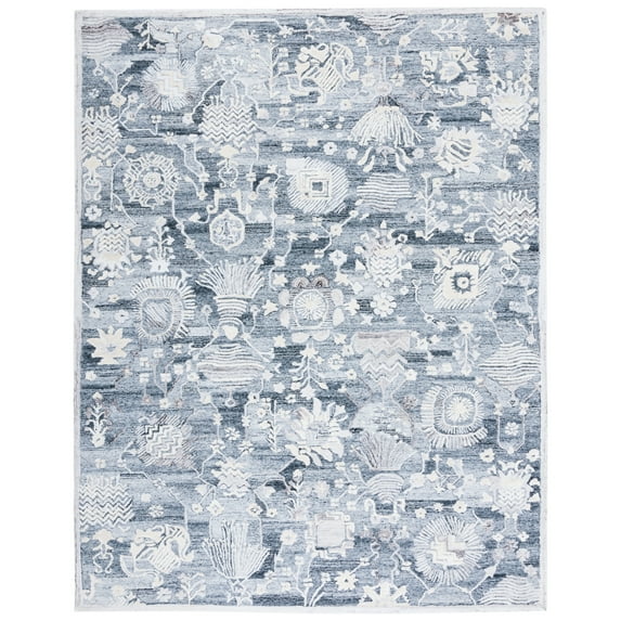 SAFAVIEH Glamour Quinten Floral Area Rug, Grey/Ivory, 9' x 12'