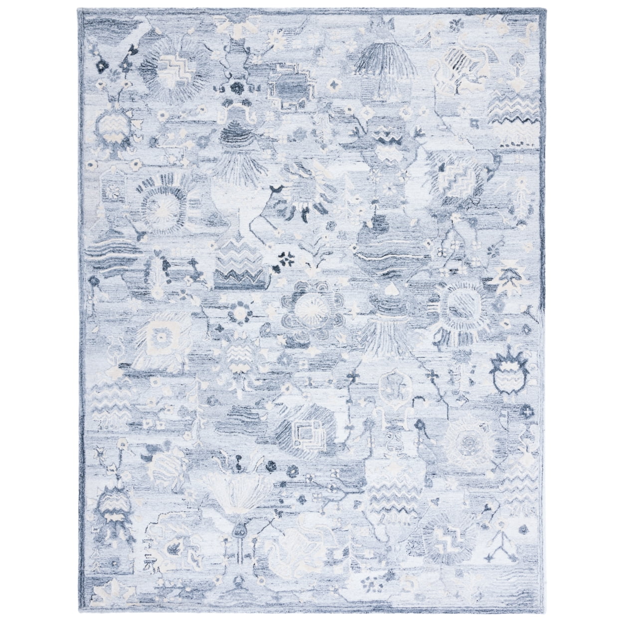 SAFAVIEH Glamour Quinten Floral Area Rug, Ivory/Grey, 4' x 6'