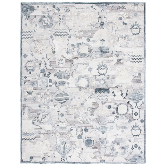 SAFAVIEH Glamour Quinten Floral Area Rug, Light Brown/Grey, 8' x 10'