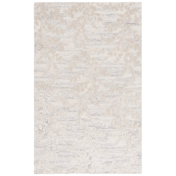 SAFAVIEH Glamour Rosalynne Floral Area Rug, Natural/Gray, 6' x 9'