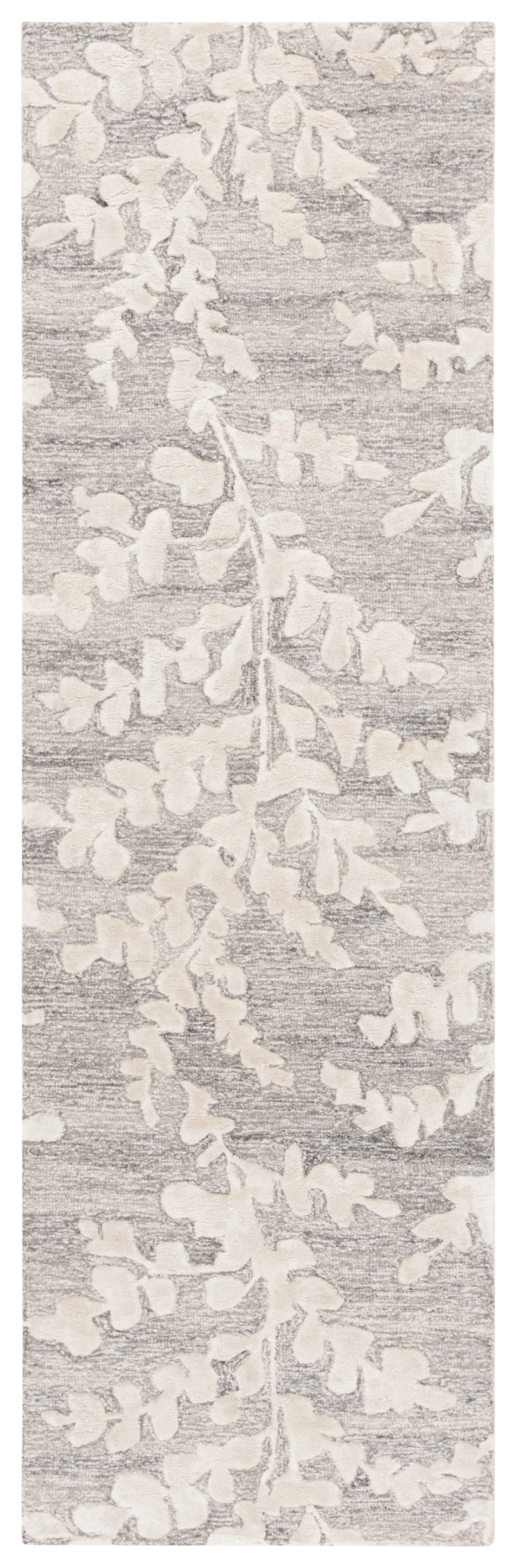 SAFAVIEH Glamour Rosalynne Floral Runner Rug, Natural/Gray, 2'3" x 8'