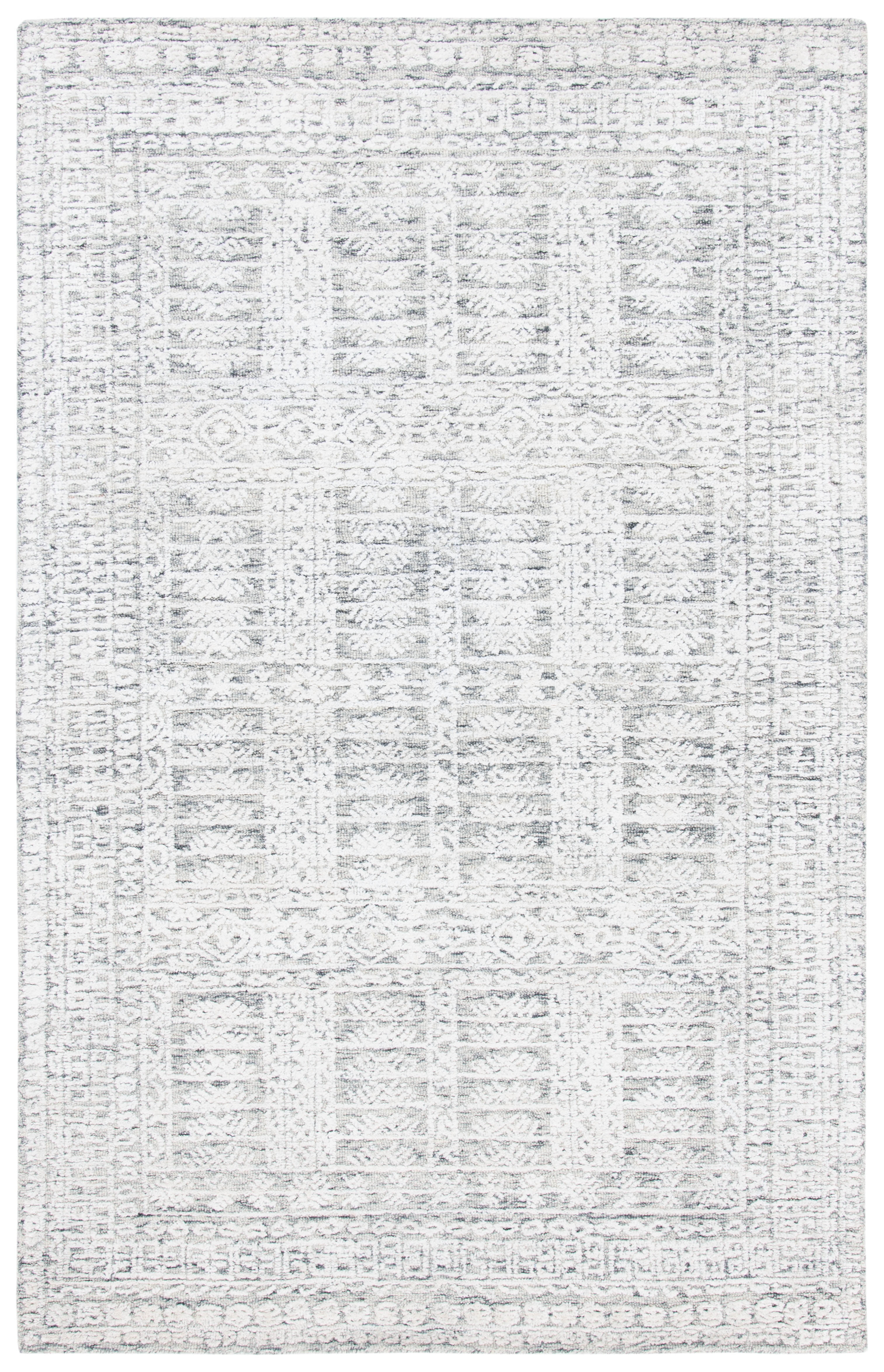 SAFAVIEH Glamour Rothesay Geometric Area Rug, Charcoal/Ivory, 9' x 12'
