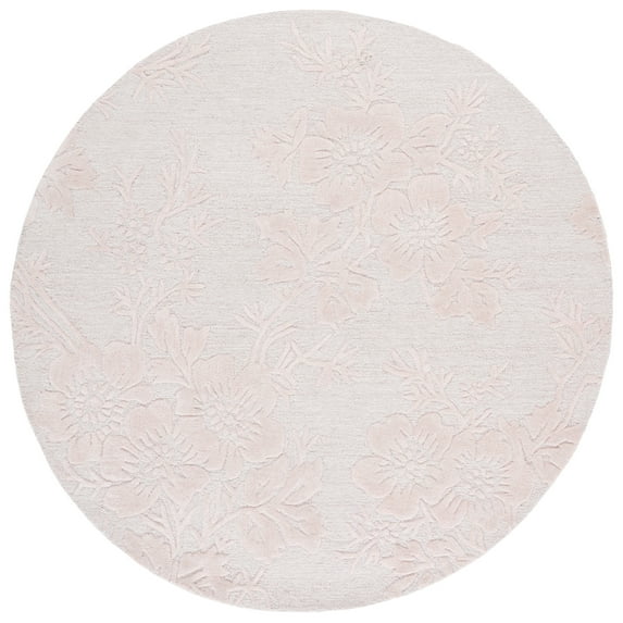 SAFAVIEH Glamour Selina Floral Area Rug, Light Pink, 6' x 6' Round