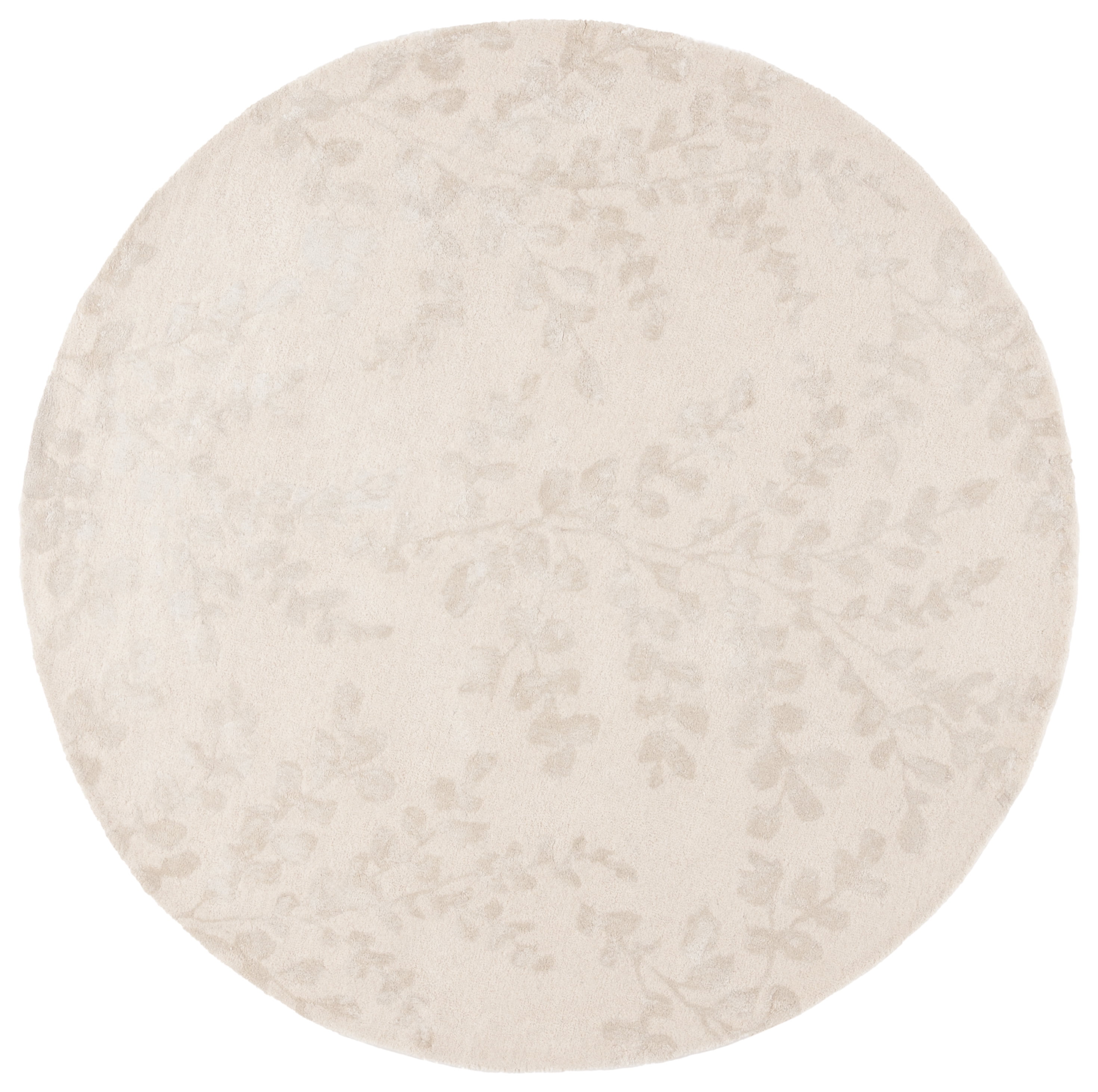 SAFAVIEH Glamour Skyler Floral Area Rug, Ivory/Beige, 6' x 6' Round