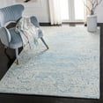 thumbnail image 1 of SAFAVIEH Glamour Stanice Distressed Floral Wool Area Rug, Blue/Ivory, 5' x 8', 1 of 9