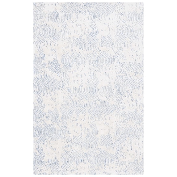 SAFAVIEH Glamour Tashi Abstract Area Rug, Blue/Ivory, 6' x 9'