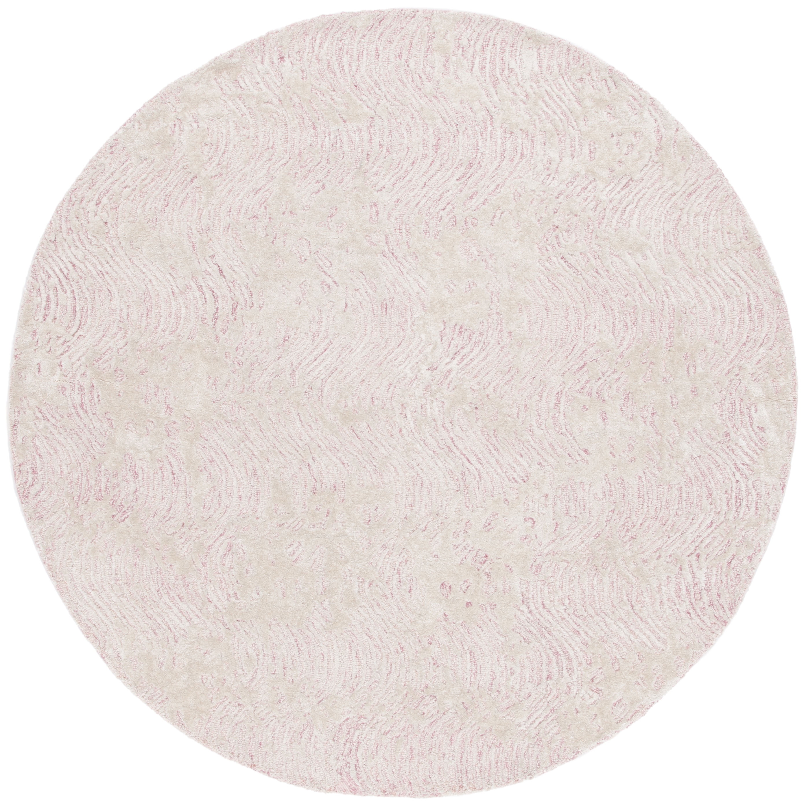 SAFAVIEH Glamour Tashi Abstract Area Rug, Pink/Ivory, 6' x 6' Round