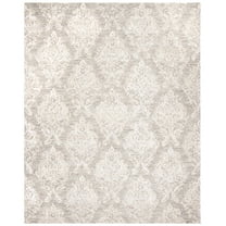 SAFAVIEH Glamour Tiana Damask Area Rug, Grey/Ivory, 9' x 12'