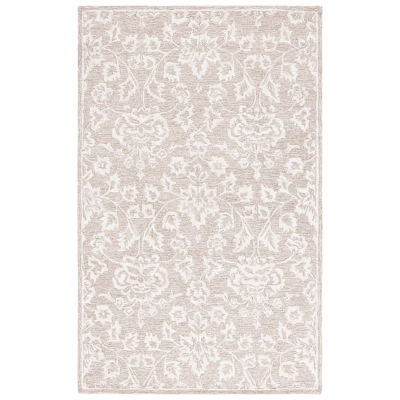 SAFAVIEH Glamour Zowie Floral Area Rug, Beige/Ivory, 4' x 6'