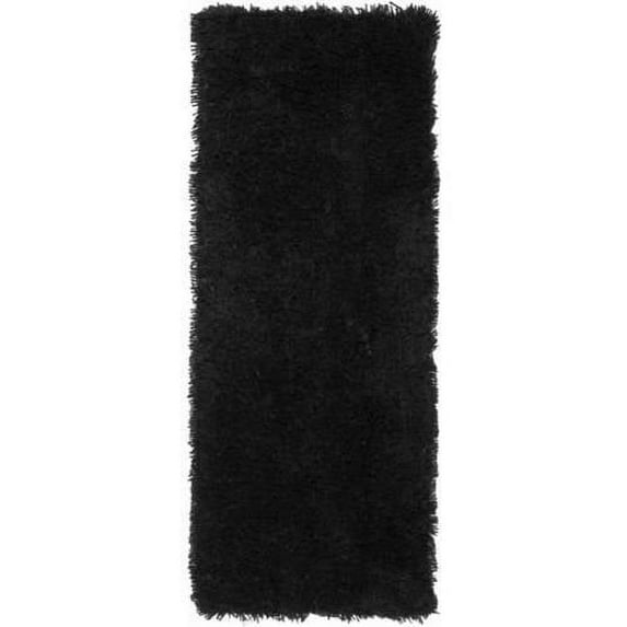 SAFAVIEH Glen Solid Plush Shag Area Rug, Black, 4' x 6'