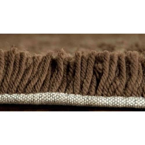 SAFAVIEH Glen Solid Plush Shag Area Rug, Chocolate, 7' x 7' Square