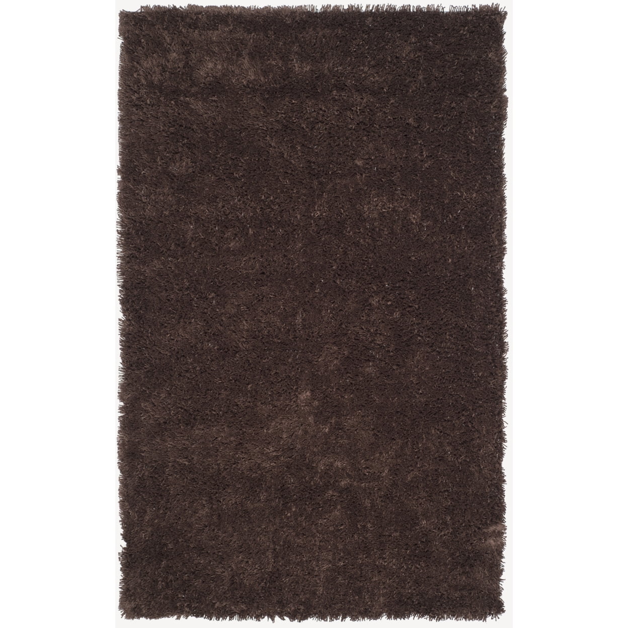SAFAVIEH Glen Solid Plush Shag Area Rug, Chocolate, 8'6" x 11'6"