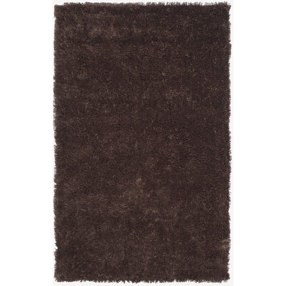 SAFAVIEH Glen Solid Plush Shag Area Rug, Chocolate, 8'6" x 11'6"