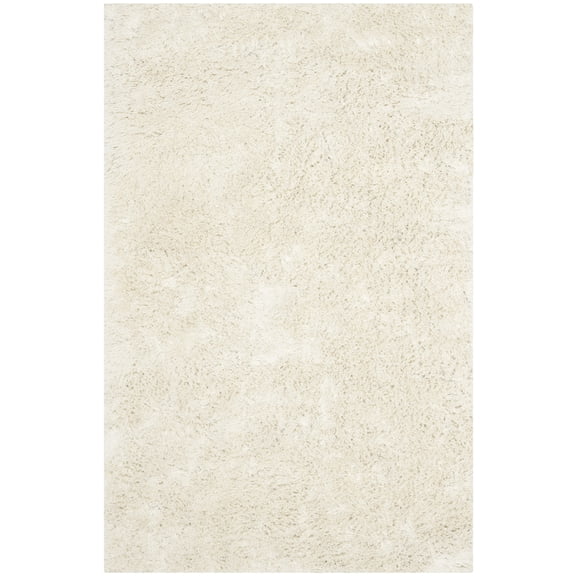 SAFAVIEH Glen Solid Plush Shag Area Rug, Ivory, 6' x 9'