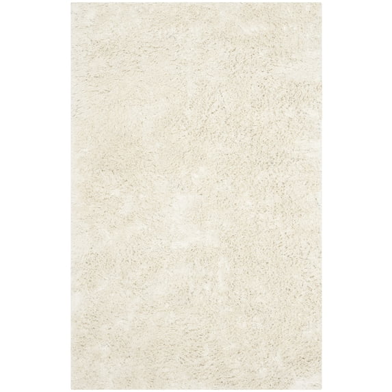 SAFAVIEH Glen Solid Plush Shag Area Rug, Ivory, 7'6" x 9'6"