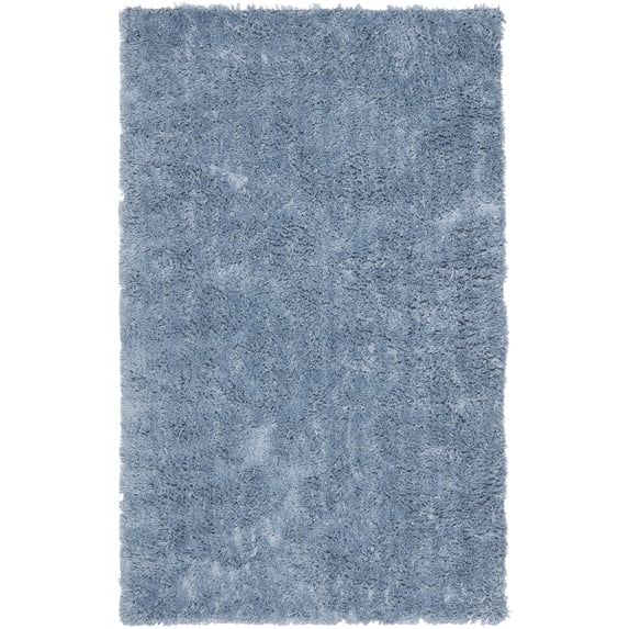 SAFAVIEH Glen Solid Plush Shag Area Rug, Light Blue, 2' x 3'