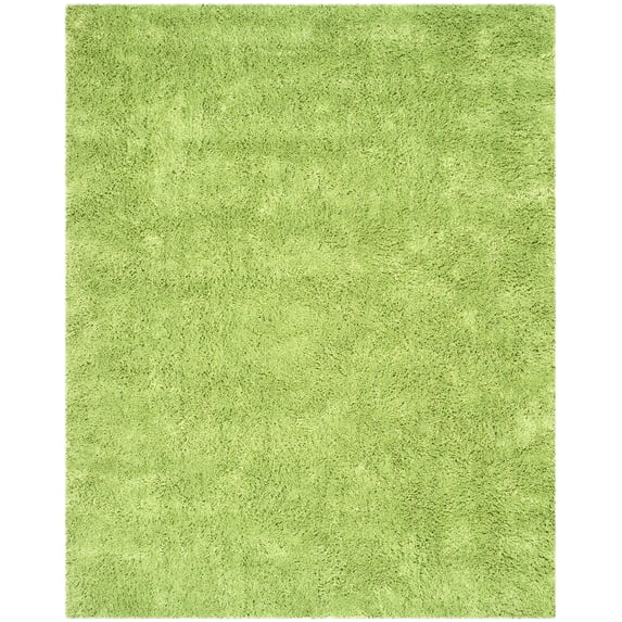 SAFAVIEH Glen Solid Plush Shag Area Rug, Lime, 2'6" x 4'