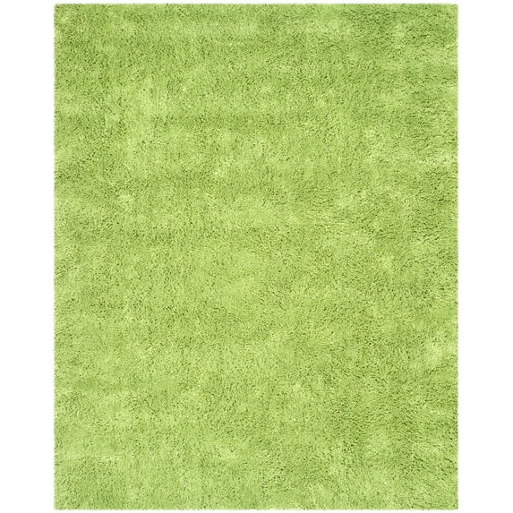 SAFAVIEH Glen Solid Plush Shag Area Rug, Lime, 3' x 5'