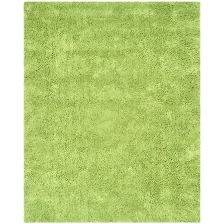 SAFAVIEH Glen Solid Plush Shag Area Rug, Lime, 5' x 8'