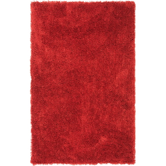 SAFAVIEH Glen Solid Plush Shag Area Rug, Rust, 4' x 6'