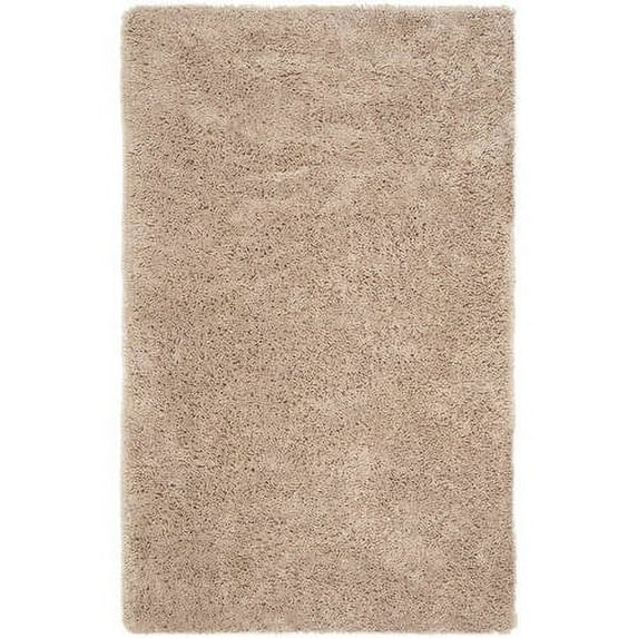 SAFAVIEH Glen Solid Plush Shag Area Rug, Taupe, 5' x 8'