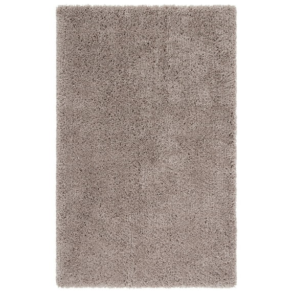 SAFAVIEH Glen Solid Plush Shag Area Rug, Taupe, 6' x 9'