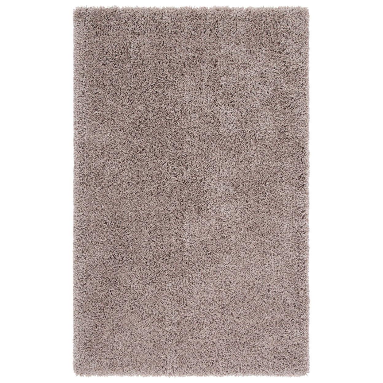 Hand-Tufted Shag Square Rug in Gray Wool and Synthetic Blend