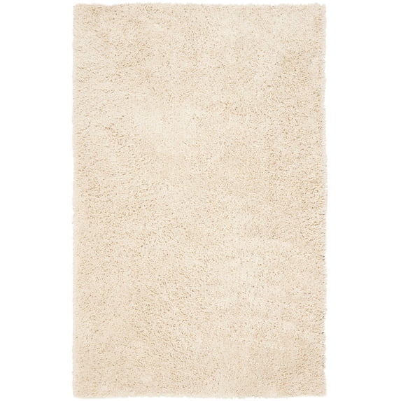 SAFAVIEH Glen Solid Plush Shag Area Rug, White, 3' x 5'