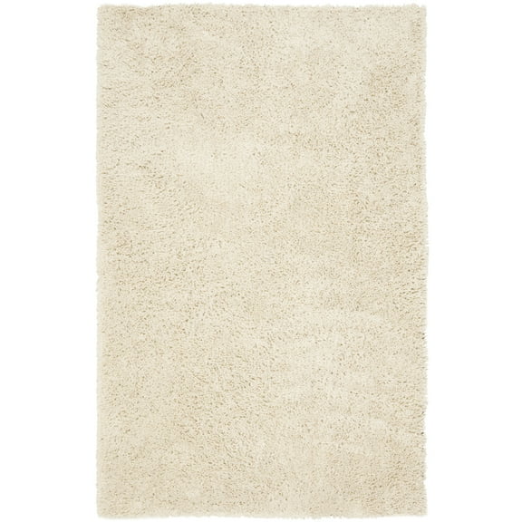 SAFAVIEH Glen Solid Plush Shag Area Rug, White, 9'6" x 13'6"
