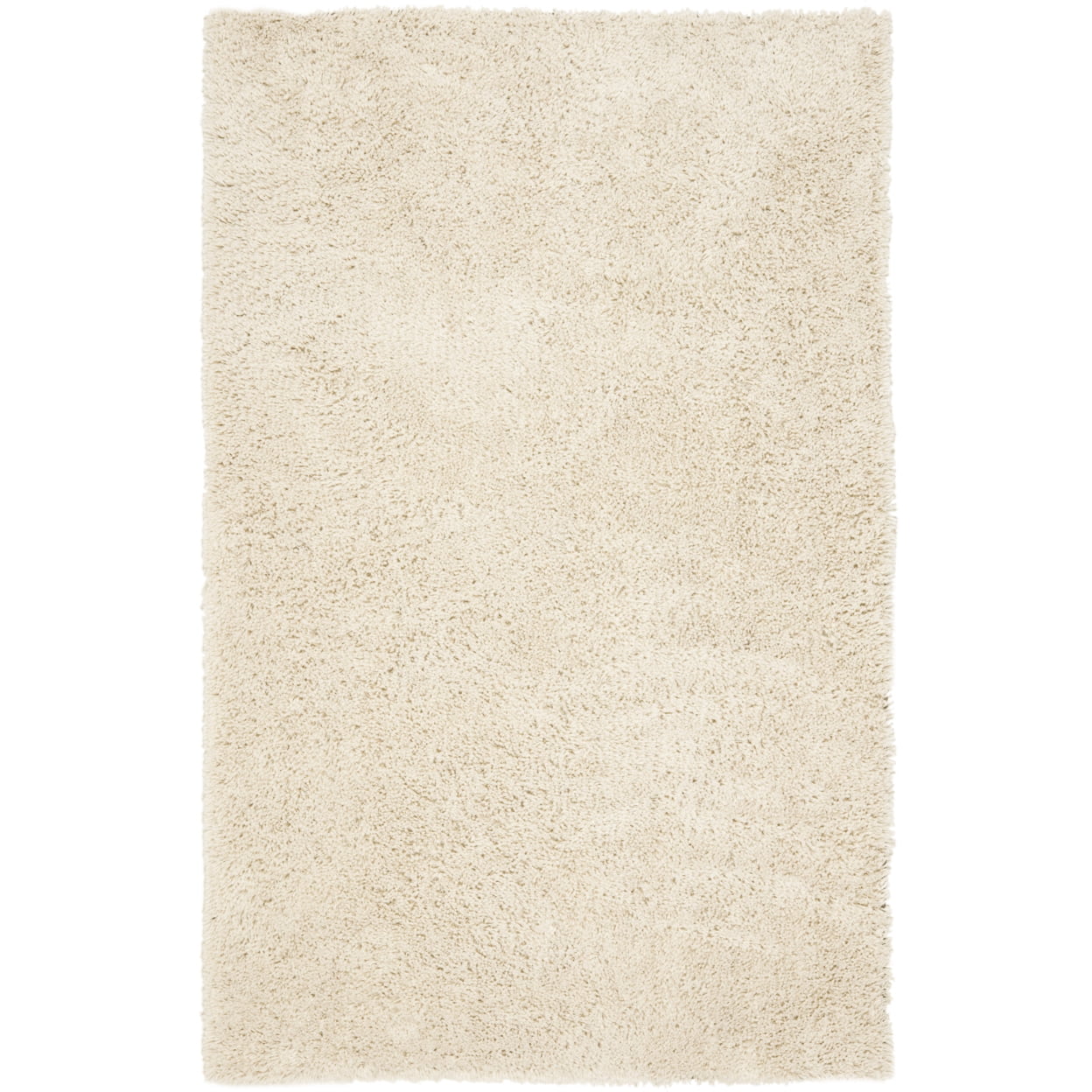 White 9' x 9' Square Hand-Tufted Shag Area Rug