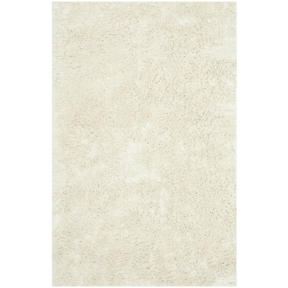 SAFAVIEH Glen Solid Plush Shag Runner Rug, Ivory, 2'3" x 12'