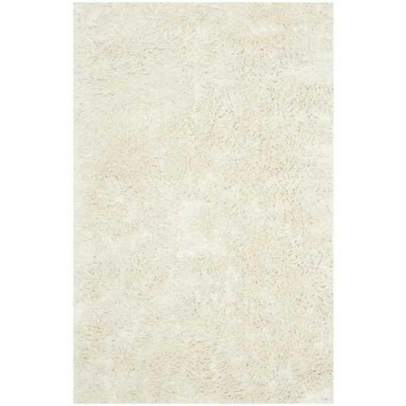 SAFAVIEH Glen Solid Plush Shag Runner Rug, Ivory, 2'3" x 6'