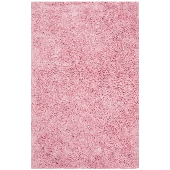 SAFAVIEH Glen Solid Plush Shag Runner Rug, Pink, 2'3" x 12'