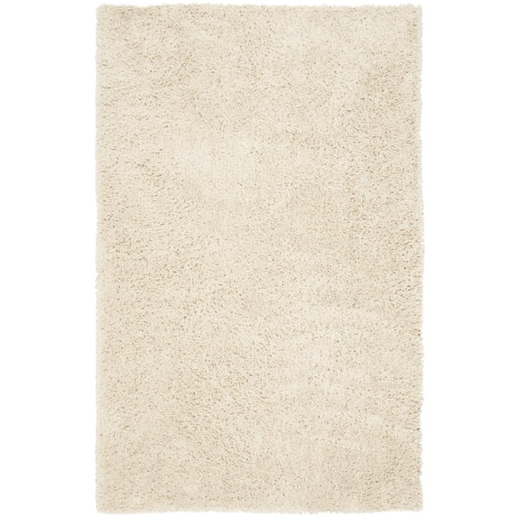SAFAVIEH Glen Solid Plush Shag Runner Rug, White, 2'3" x 8'
