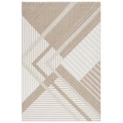 SAFAVIEH Global Amable Abstract Indoor/Outdoor Area Rug, Beige/Light Beige, 2'2" x 4'