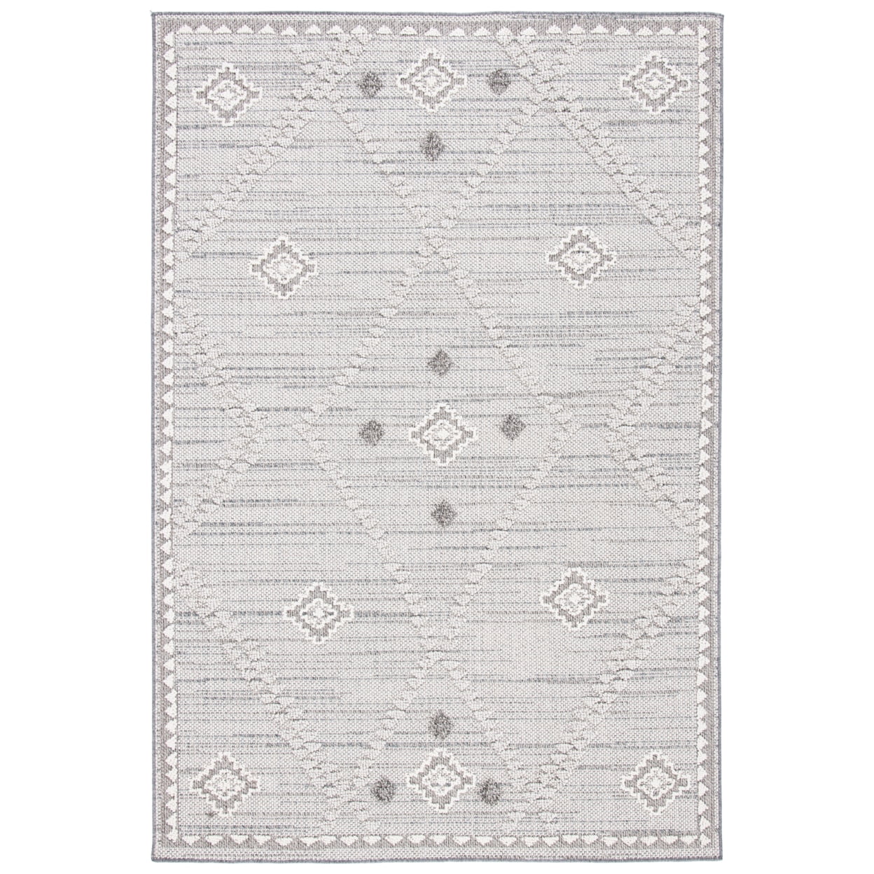 Gray Synthetic Stain-Resistant Non-Slip Washable Rug 54" x 16"