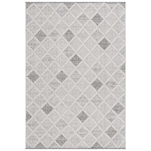 SAFAVIEH Global Cainneach Diamond Area Rug, Grey/Ivory, 4' x 6'