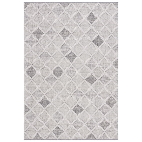 SAFAVIEH Global Cainneach Diamond Area Rug, Grey/Ivory, 9' x 12'