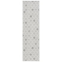 SAFAVIEH Global Cainneach Diamond Runner Rug, Grey/Ivory, 2'2" x 8'