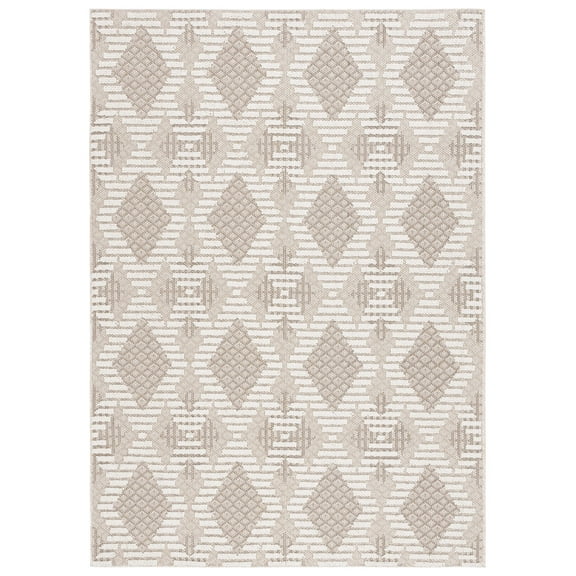 SAFAVIEH Global Careen Diamond Area Rug, Beige/Ivory, 8' x 10'