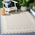 thumbnail image 1 of SAFAVIEH Global Daley Bordered Indoor/Outdoor Area Rug, Beige/Light Beige, 6'7" x 6'7" Round, 1 of 10
