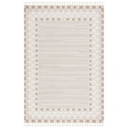 SAFAVIEH Global Daley Bordered Indoor/Outdoor Area Rug, Beige/Light Beige, 8' x 10'