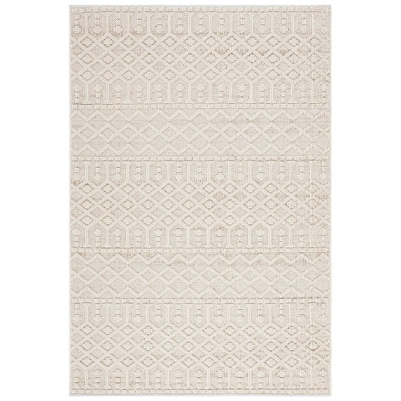 SAFAVIEH Global Derren Diamond Area Rug, Beige/Ivory, 4' x 6'