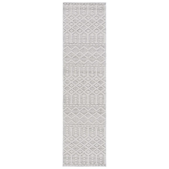 SAFAVIEH Global Derren Diamond Runner Rug, Grey/Ivory, 2'2" x 8'