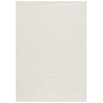 SAFAVIEH Global Dusko Geometric Indoor/Outdoor Area Rug, Light Beige/Ivory, 8' x 10'