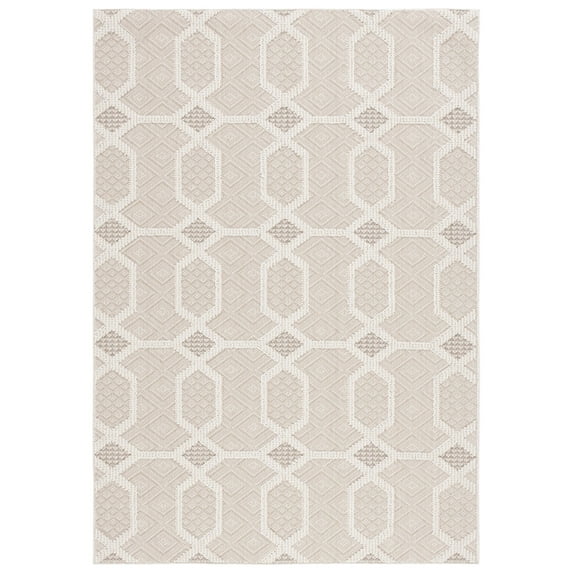 SAFAVIEH Global Guliana Geometric Area Rug, Beige/Ivory, 4' x 6'